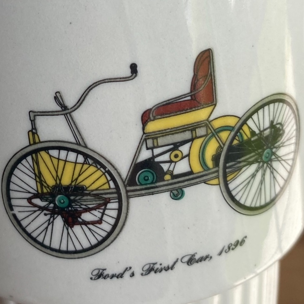 Ceramic Antique Car Mugs Vintage Stackable Set Of 5 Collectible Collector Item - Picture 15 of 15